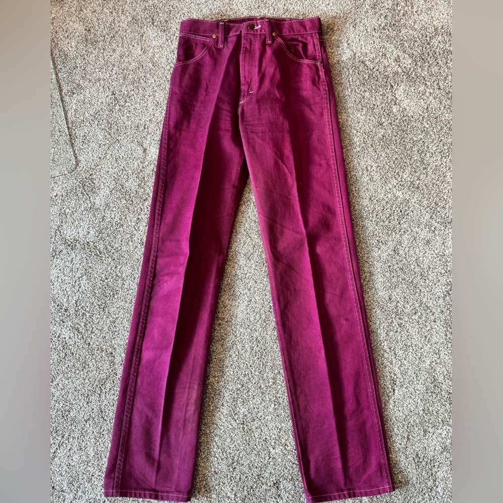 Wrangler Women's Magenta dyed Jeans - Picture 2 of 4
